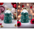 VICENZA CHRISTMAS TREE MUG Y132 GREEN